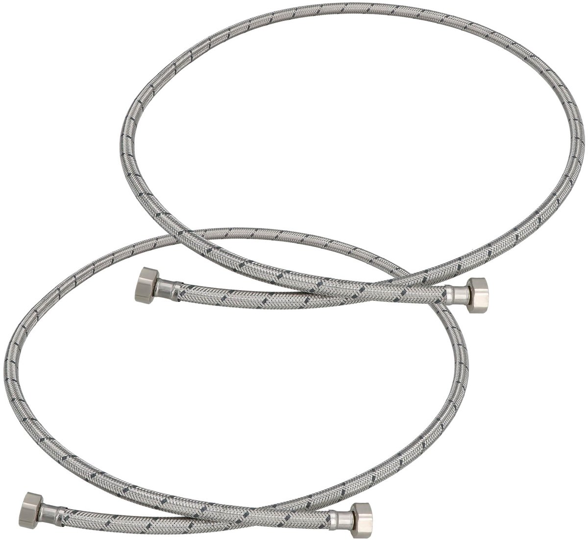 KOTARBAU® 2 Stuks - Flexibele Aansluitslang 1/2" x 1/2" - Flexibele Kraanslang 150 cm - Sanitaire Aansluitslang - Flexibele Verbindingsslang - Aansluitslang Armatuur - met Roestvrijstalen Vlechtwerk