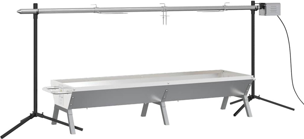 vidaXL - Barbecue - grill- - en - bakset - automatisch - roestvrij - staal