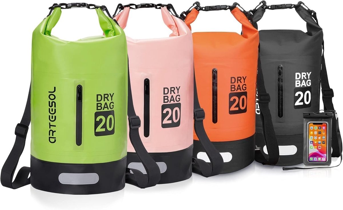 Waterdichte Droge Tas - 10 L - Met Verstelbare Schouderriem - Voor Kajakken, Vissen en Outdoor Activiteiten