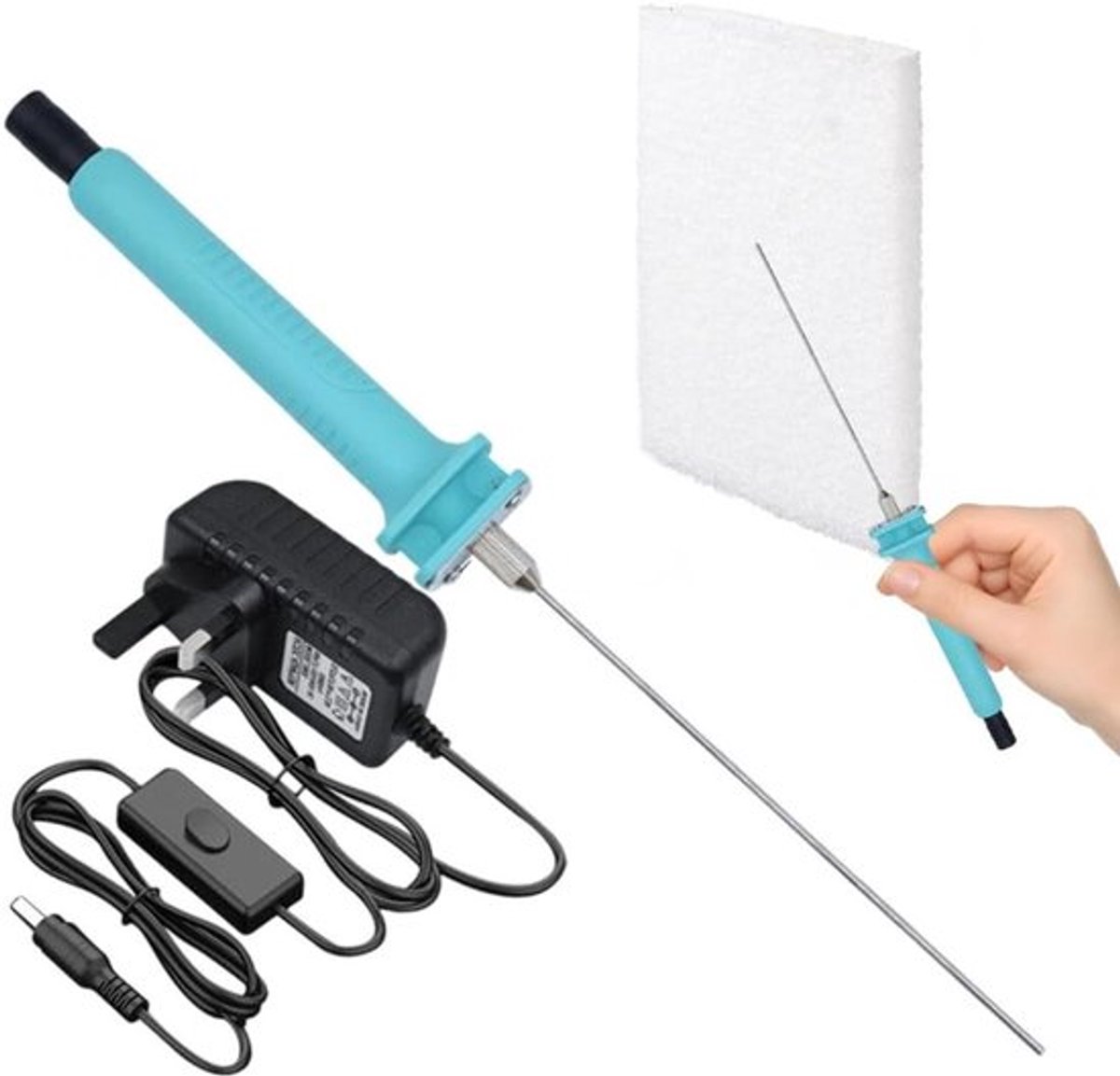 Snijpen met voeding, elektrische schuimsnijder 15 cm, AC 220 V, warmdraadsnijmachine voor precisie snijden, kunst en doe-het-zelf projecten