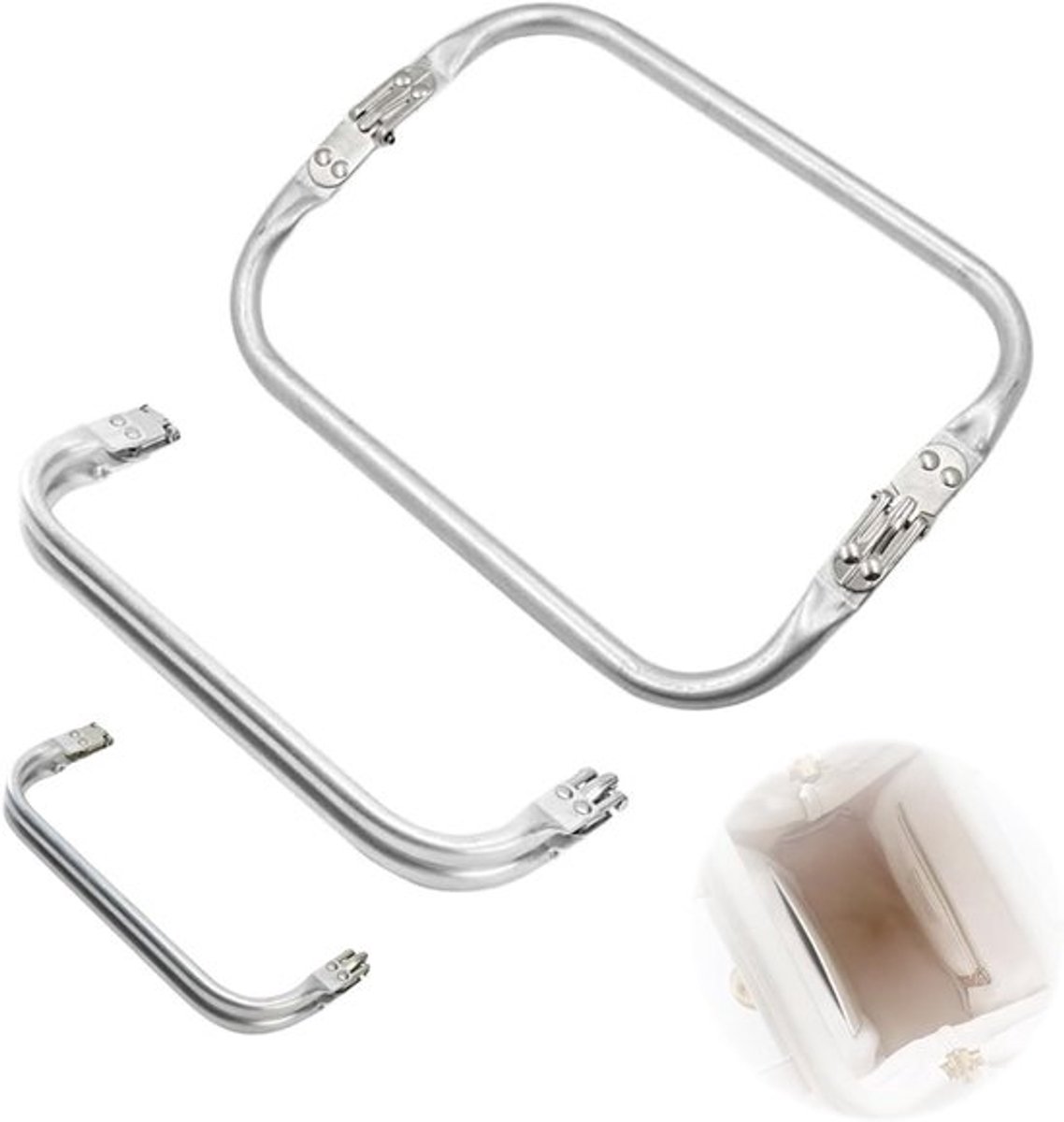 Aluminium Frame voor Tassen met Bevestigingshaken, Vervangingsset voor Creatieve Projecten en Handwerk