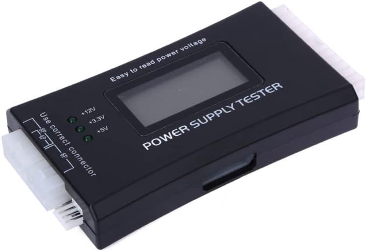 PC Power Supply, Diagnostic LCD Computer Testing Device Computer 20/24 4/6/8 Pin Supply Tester for SATA, IDE, HDD - ShopVlot