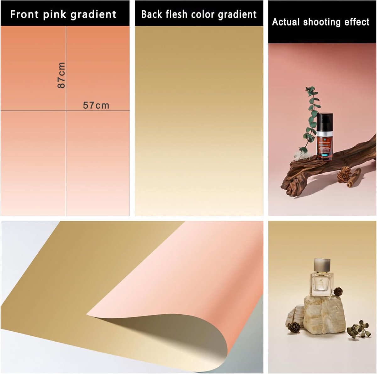 SnelShoppen - 7PCS Fotografie Achtergronden met Stand - Dubbelzijdig Waterdicht Herbruikbaar 34x23 inch Morandi Tafel Achtergronden voor Voedsel