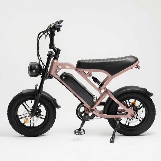 Fietsen & Accessoires Fietsen Elektrische fietsen Elektrische fatbikes V20 Pro Mini Fatbike - Elektrische Fatbike 2025 - 16 Inch - Hydraulische remmen - roze — afbeelding 2