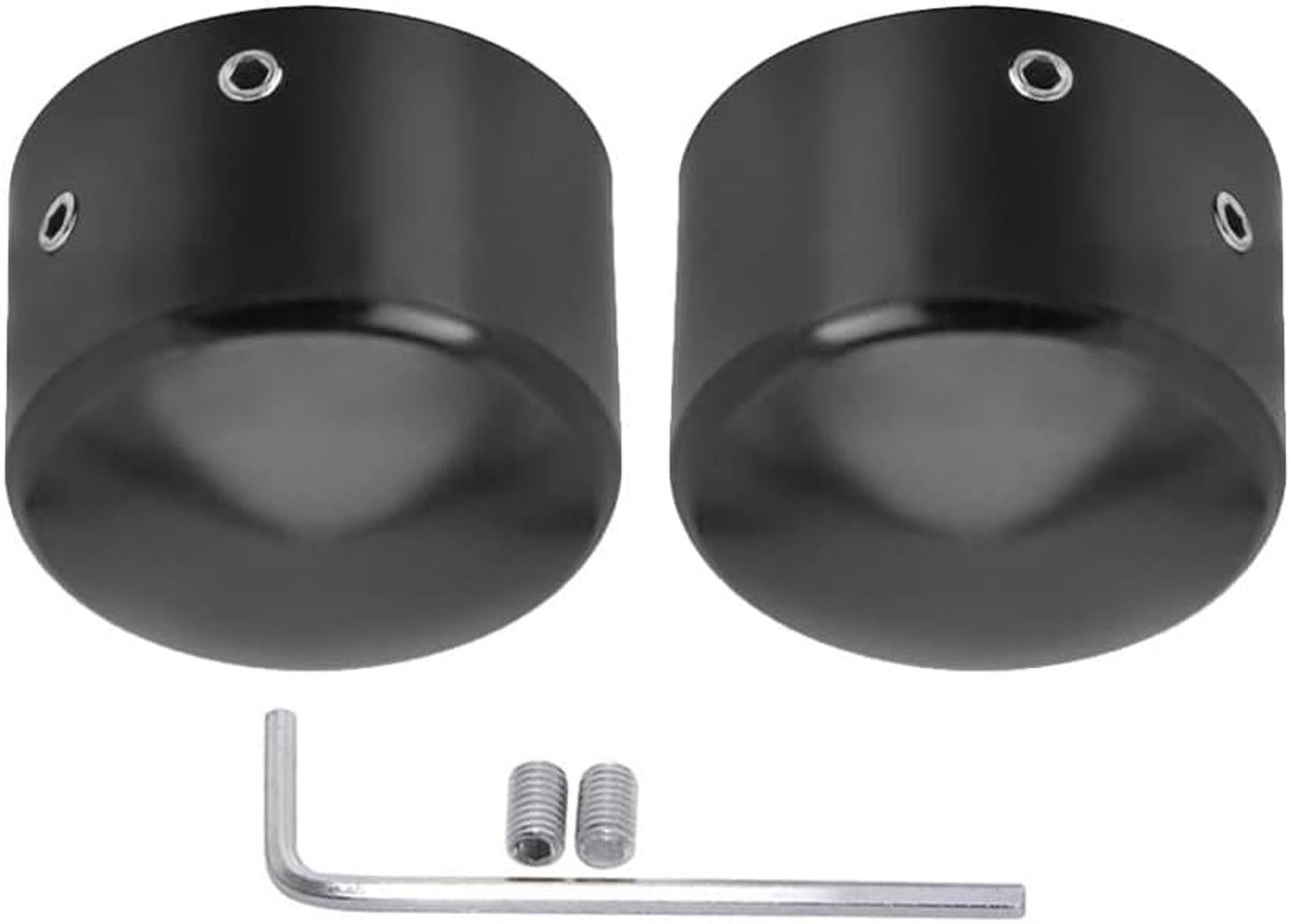 SnelShoppen - 1x Voorste Motorkap Moerkap Deksel, Compatibel met Harley Touring Dyna Street Glide Sportster, Zwart - Hoogwaardige Bescherming