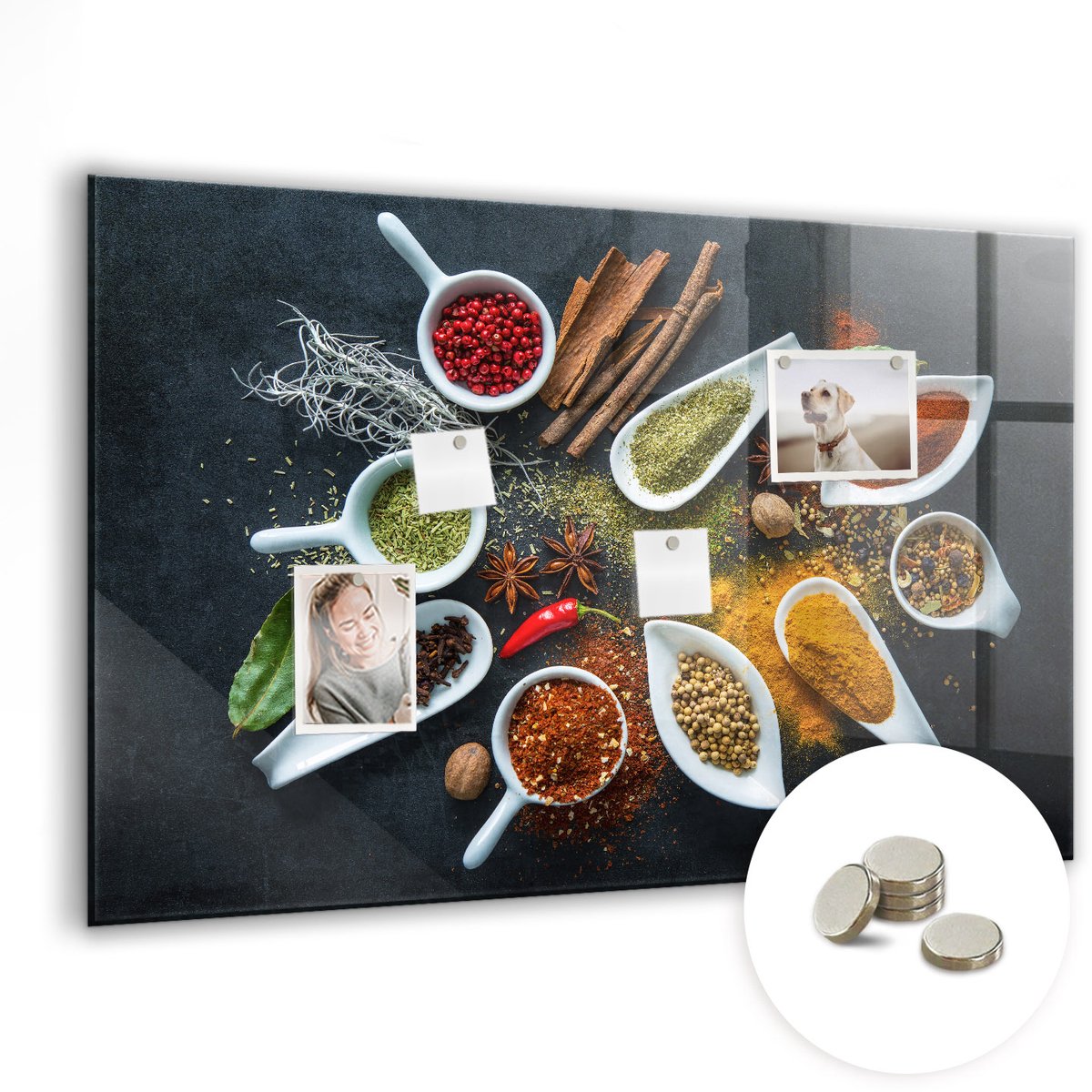 Coloray Glazen Magneetbord - Magnetisch Bord Motiverende tekst - 90x60 cm - Veelkleurig Magneetbord - Magnetic Board - Magnetisch Wandbord