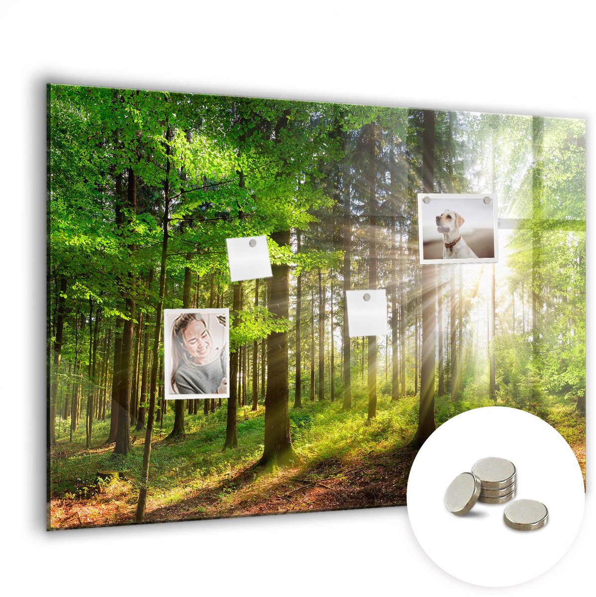 Coloray Glazen Magneetbord - Magnetisch Bord Een zak koffie - 100x70 cm - Groente Magneetbord - Magnetic Board - Keuken Decoratie