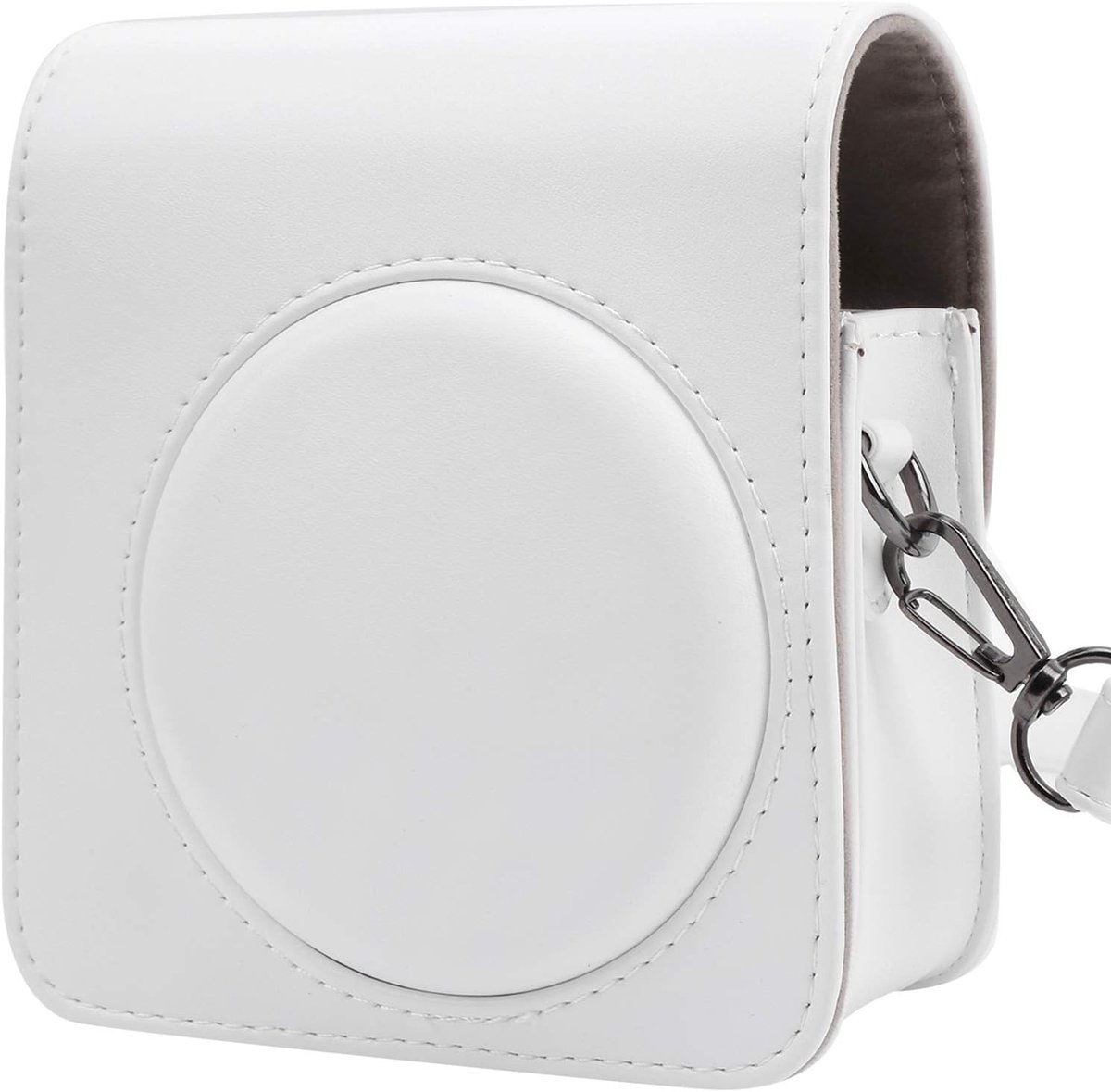 Witte cameratas voor instant camera - PU tas met schouderriem - Verstelbare metalen gesp