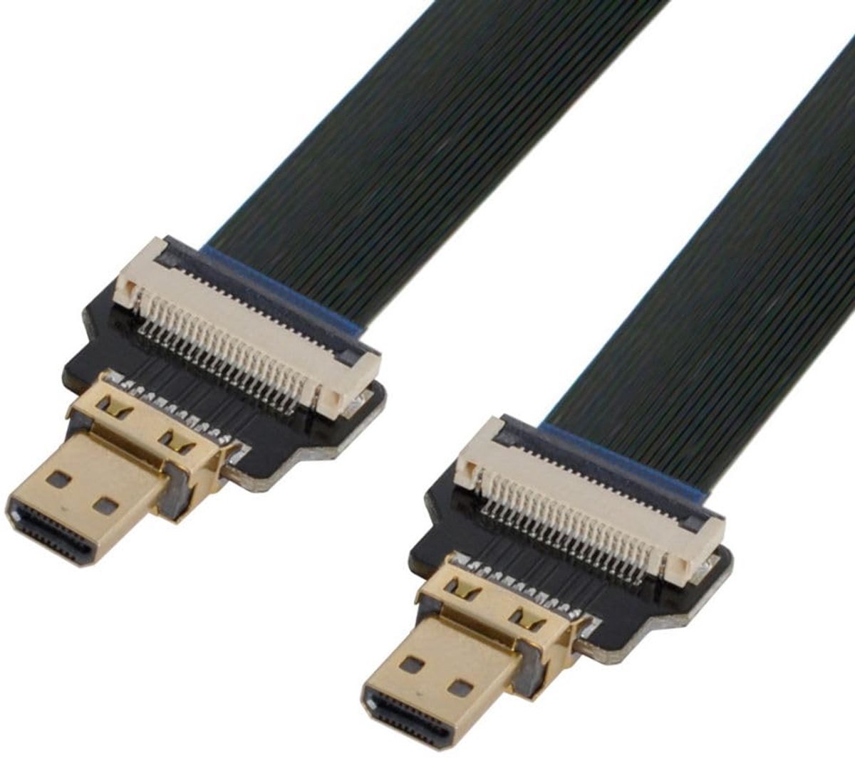 SnelShoppen - Micro HDMI Male naar Male Verlengkabel 0.5M FPC Platte Kabel 1080P voor FPV Multicopter Aerial Fotografie, Zacht en Flexibel voor Gimbal