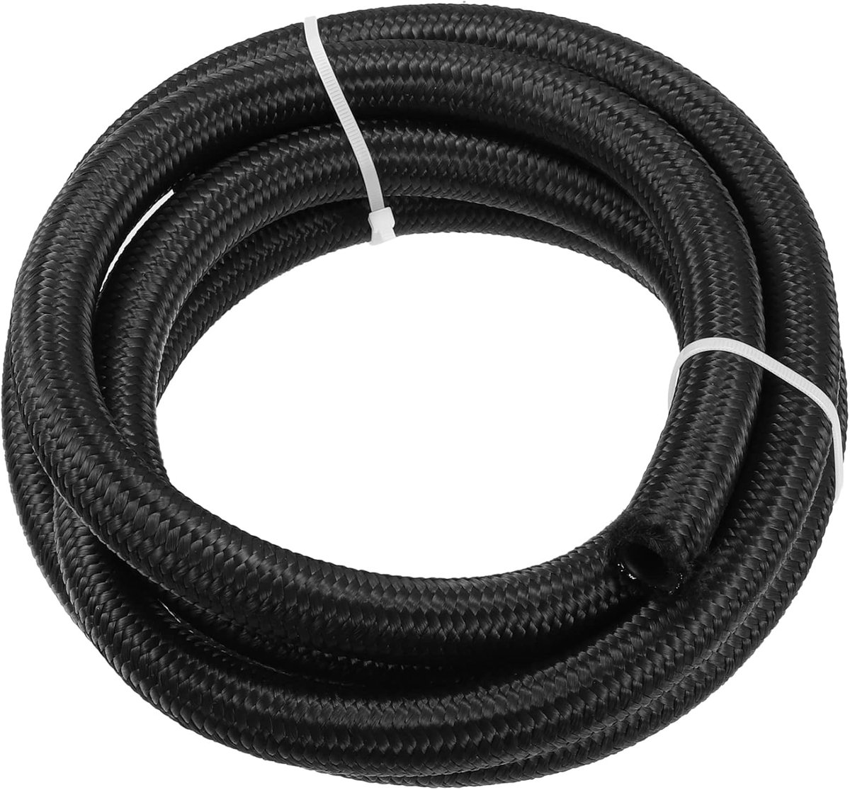 SnelShoppen - Universele 8ft Gevlochten Brandstof- en Olieleiding 2.4 m voor Auto's en Raceauto's - Nylon + Roestvrij Staal, 13 mm Binnen, 21 mm Buite