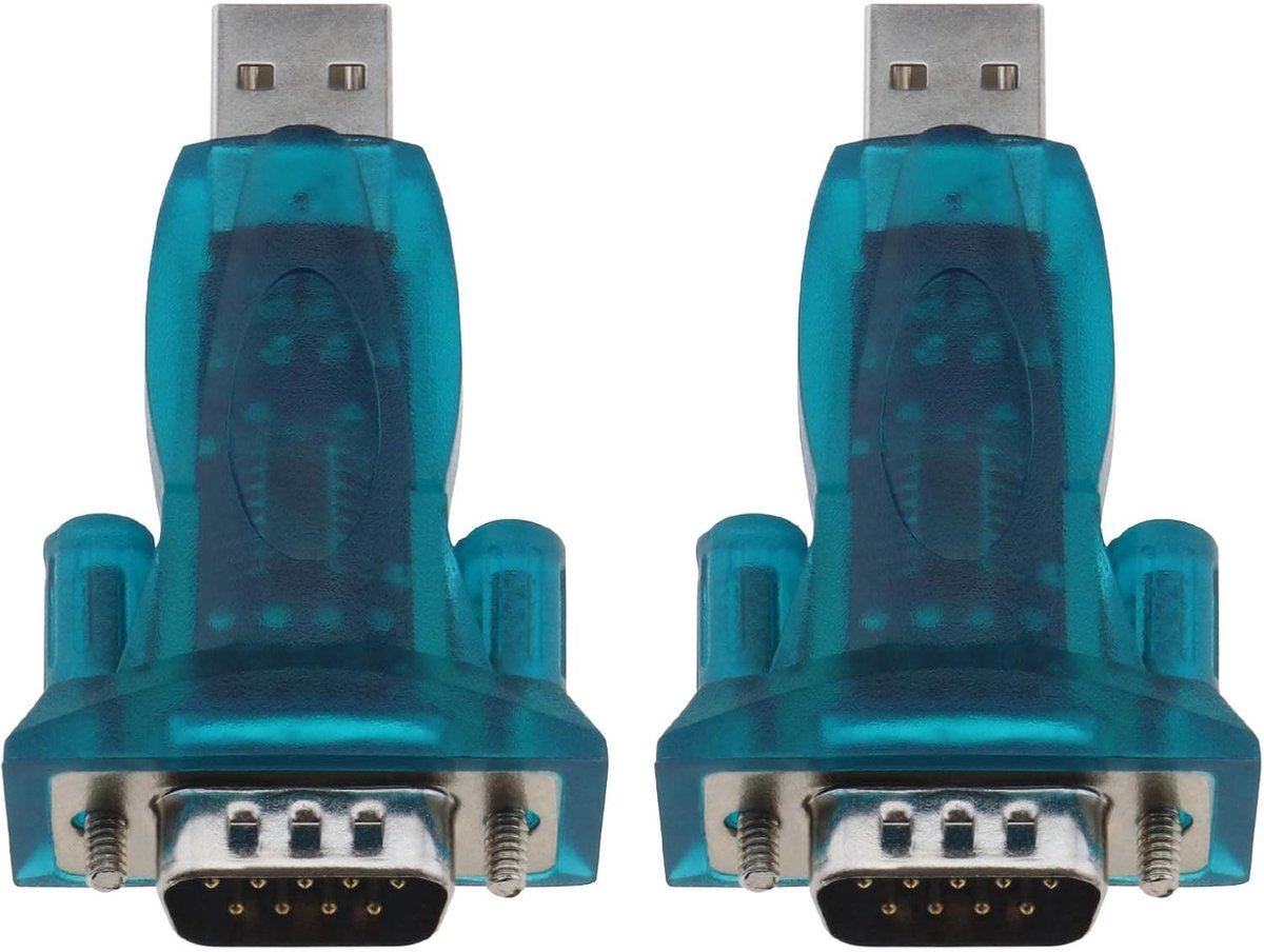 SnelShoppen - 2 Stuks USB 2.0 naar RS232 Seriële Poort DB9 9 Pin Mannelijke Converter Adapter - Compatibel met Windows en Mac OS - Voor Thuisgebruik e