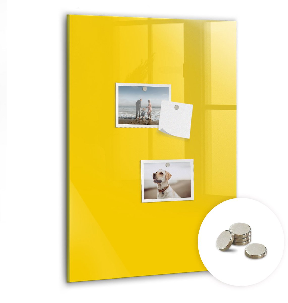 Coloray Glazen Magneetbord - Magnetisch Bord Herfstgroenten - 40x60 cm - Geel Magneetbord - Magnetic Board - Keuken Decoratie