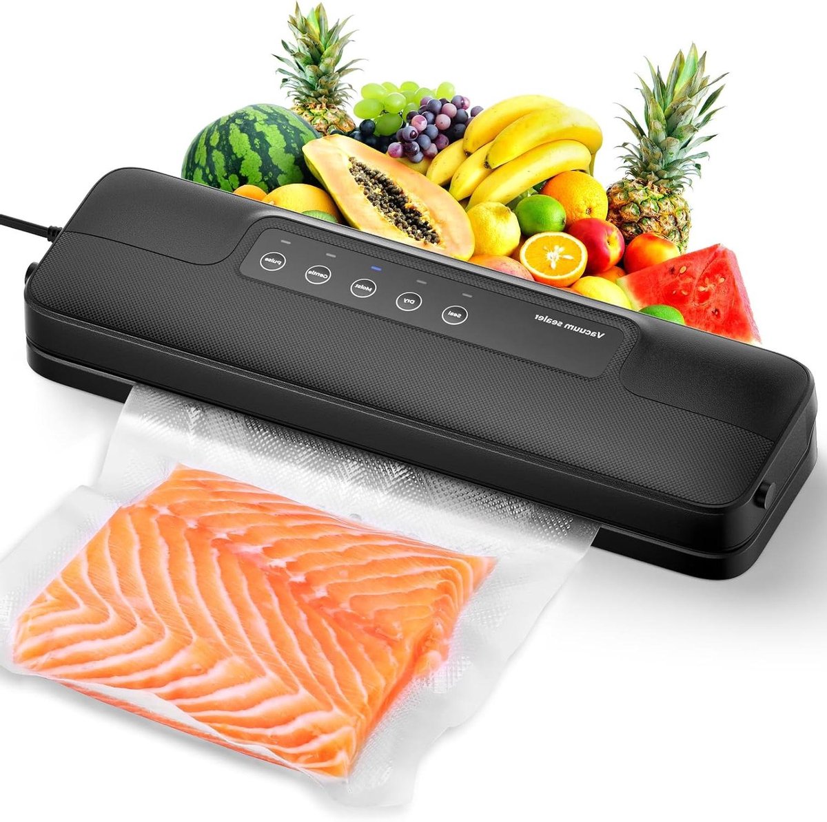 Vacuüm Machine - Voedselsealer - Voedsel Bewaren - 5-in-1 Functies - 30 cm Sealing - Zwart