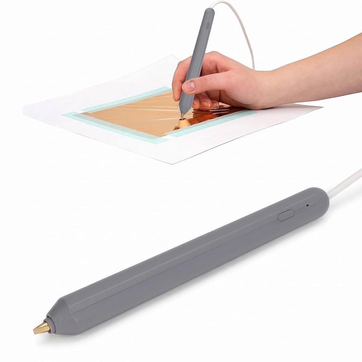 SnelShoppen - Hot Foil Pen, Folie Embossing Pen met 4 Vervangbare Nibs, Folie Verwarmingspen voor Kerst, Verjaardag, Thanksgiving, Nieuwjaarskaarten