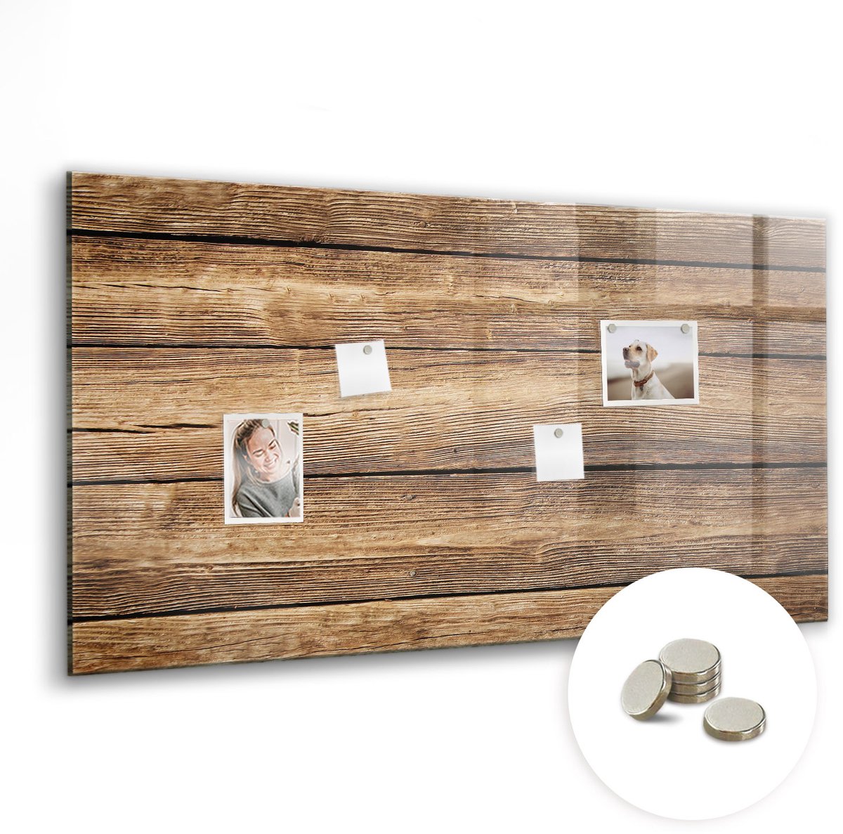 Coloray Glazen Magneetbord - Magnetisch Bord Boswaterval - 120x60 cm - Bruin Magneetbord - Magnetic Board - Woonkamer Decoratie