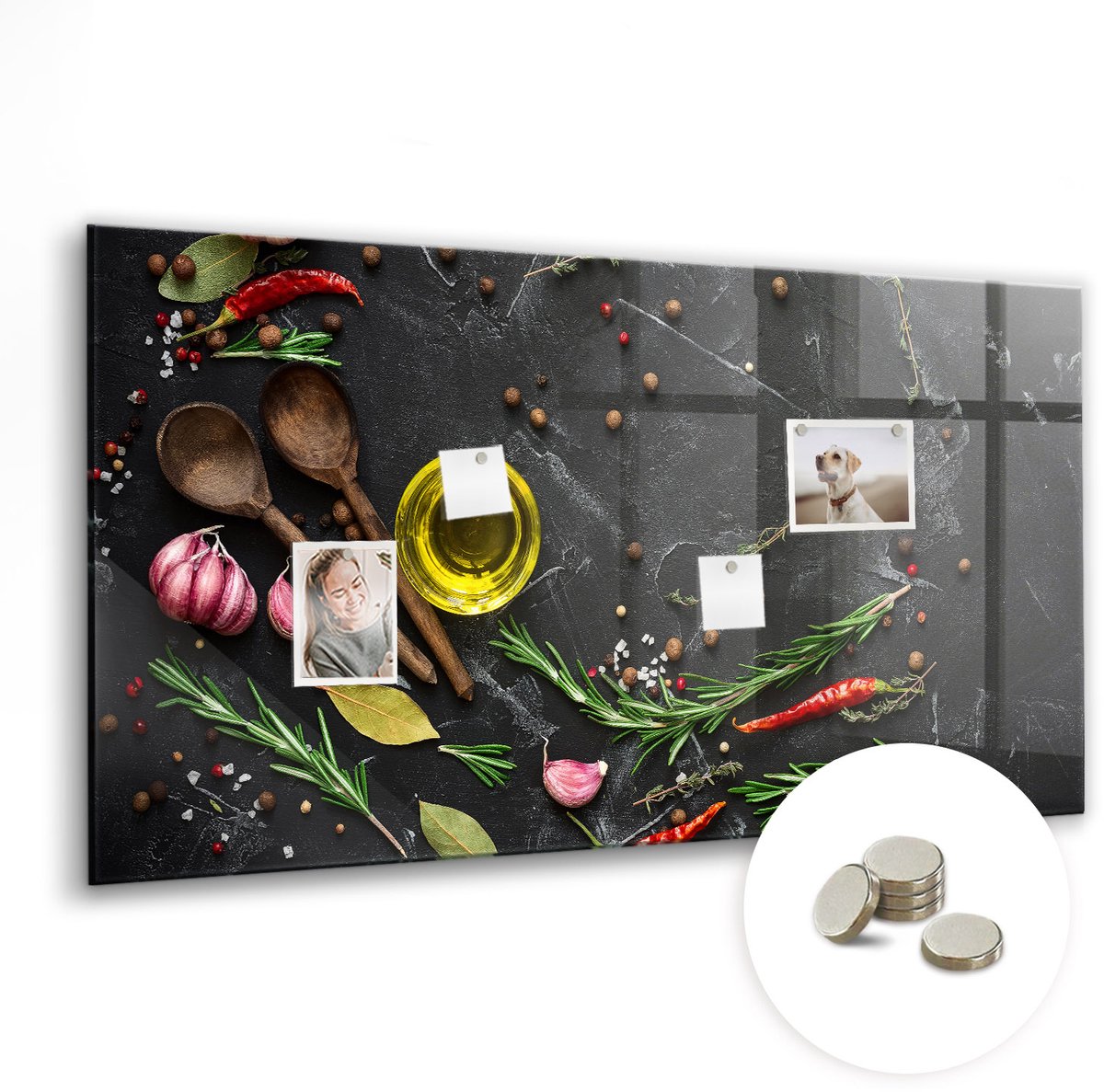 Coloray Glazen Magneetbord - Magnetisch Bord Zeekleur - 120x60 cm - Veelkleurig Magneetbord - Magnetic Board - Woonkamer Decoratie
