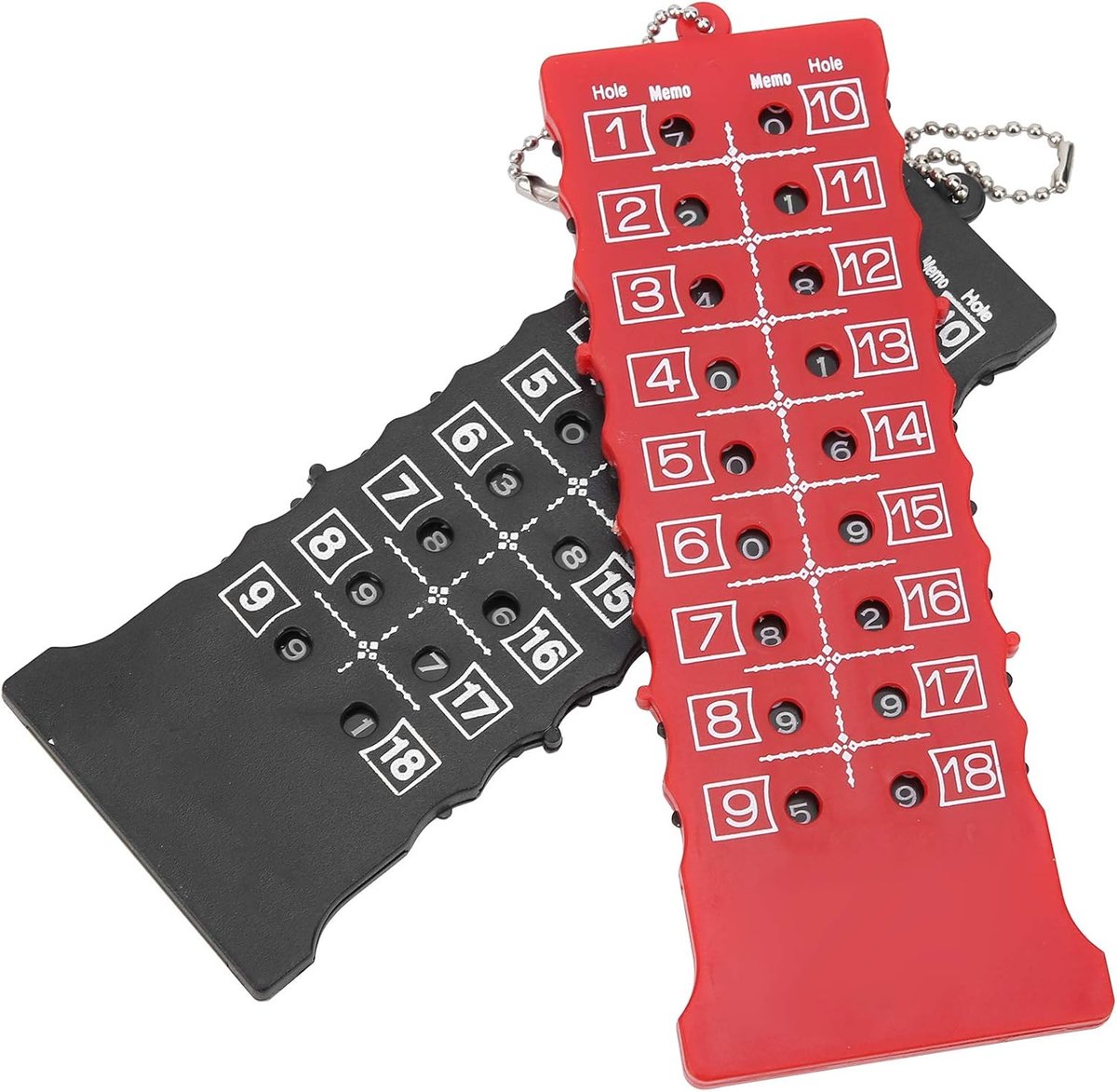 SnelShoppen - Professionele Golf Scorebord voor 18 Holes - Compact en Draagbaar - Scorer van 0-9 voor Golf Praktijk en Competitie - 16x6cm