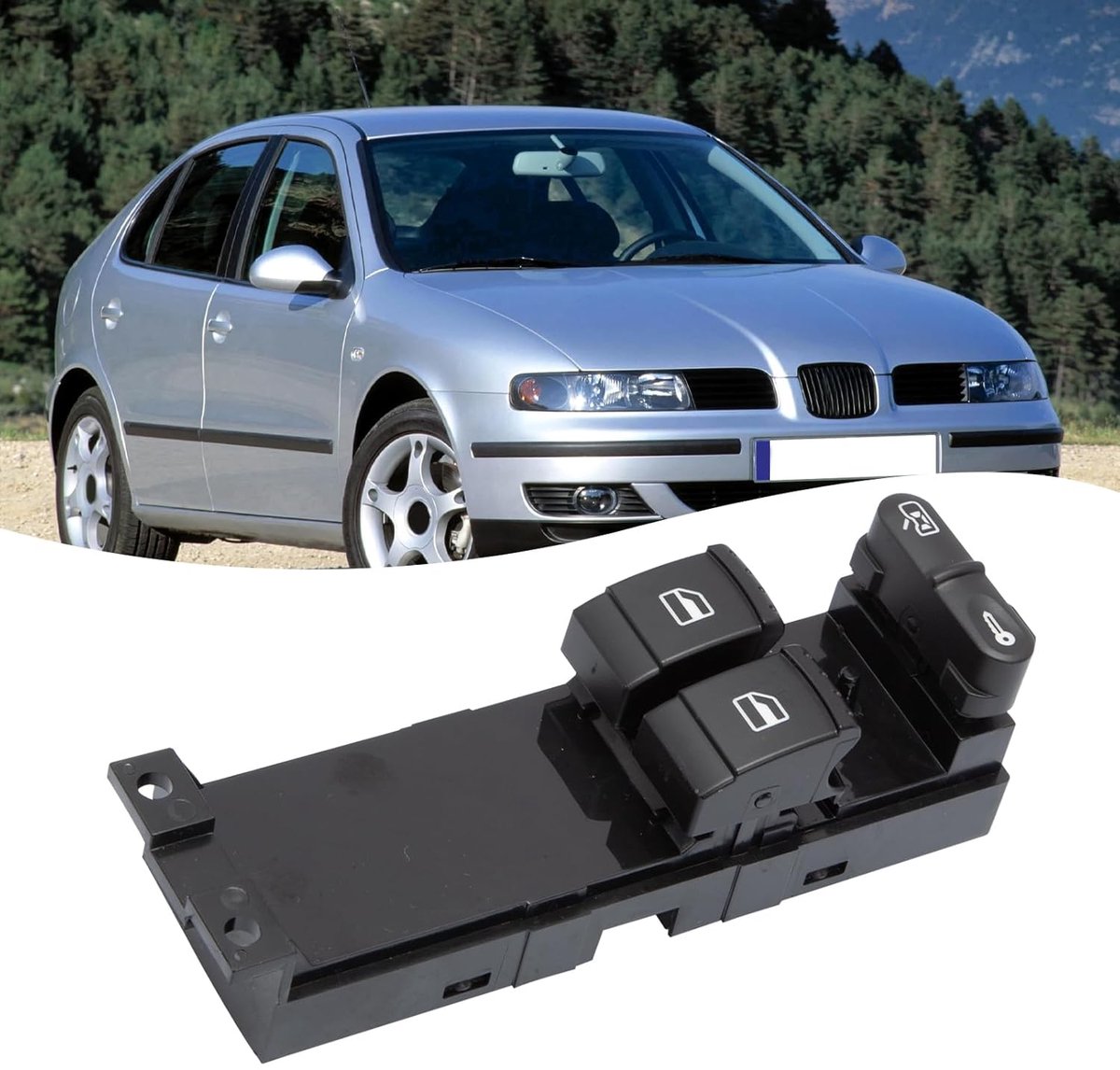 SnelShoppen - Elektrische Raam Schakelaar voor Golf 4 Jetta 1J3959857 - Vervangende Raam Schakelaar voor B-o-r-a Passat Seat Leon Skoda Fabia 1J3 959