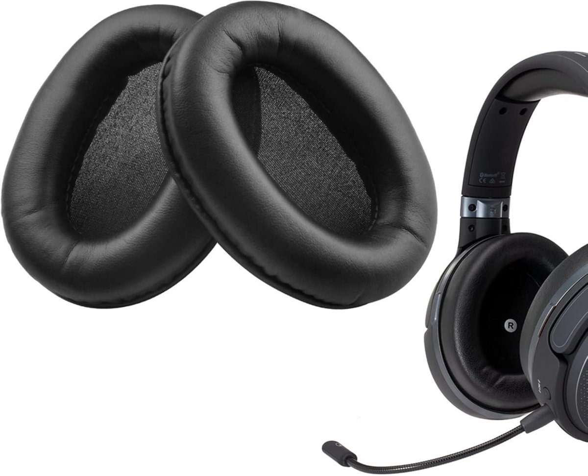 SnelShoppen - Vervangende Oorkussens voor Headset, Zachte Ademend Hoofdtelefoon Oorkussens, Premium Synthetisch Leer en Spons, Ideaal voor Lange Luist