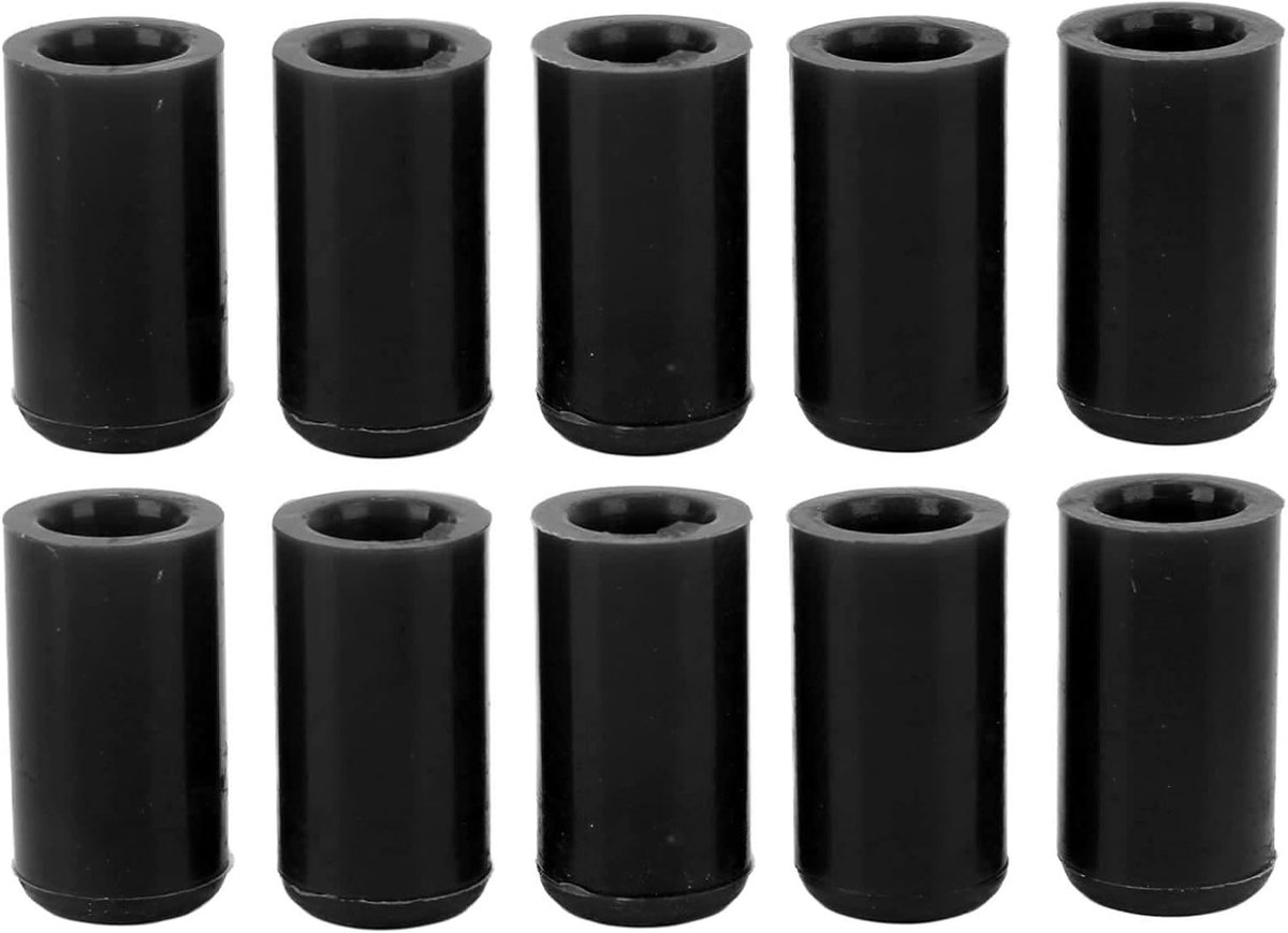 SnelShoppen - 10 Stuks 10mm Auto Vacuüm Slangdop Siliconen Deksel Waterdicht Ozonbestendig Flexibel Inlaat Vacuüm Slang Eindplug (Zwart)