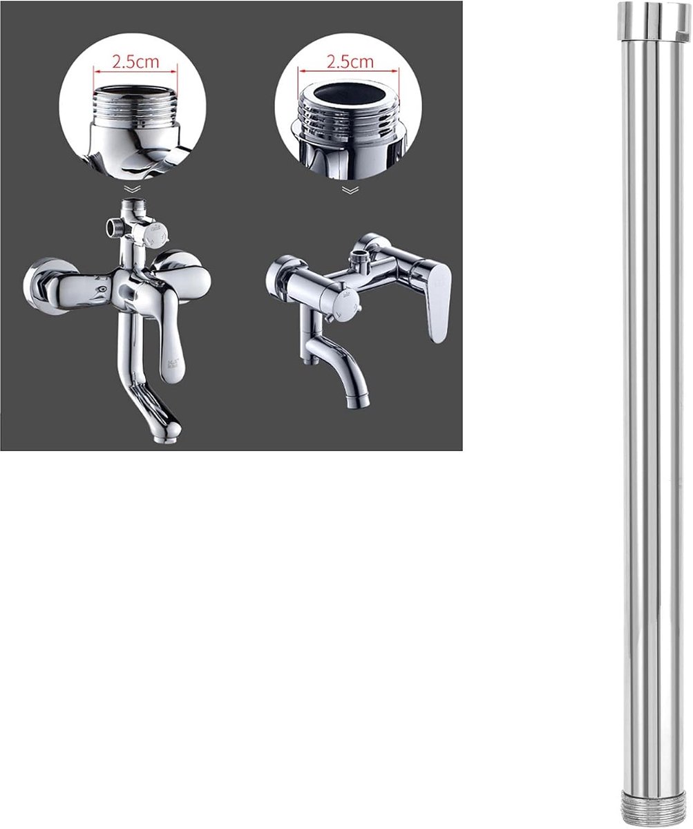 SnelShoppen - 30cm Douchekop Verlengbuis G3/4 Inch Messing Douchearm Verlenging Badkamer Douchebuis Verlengingsarm Kraan Verlengingsstang