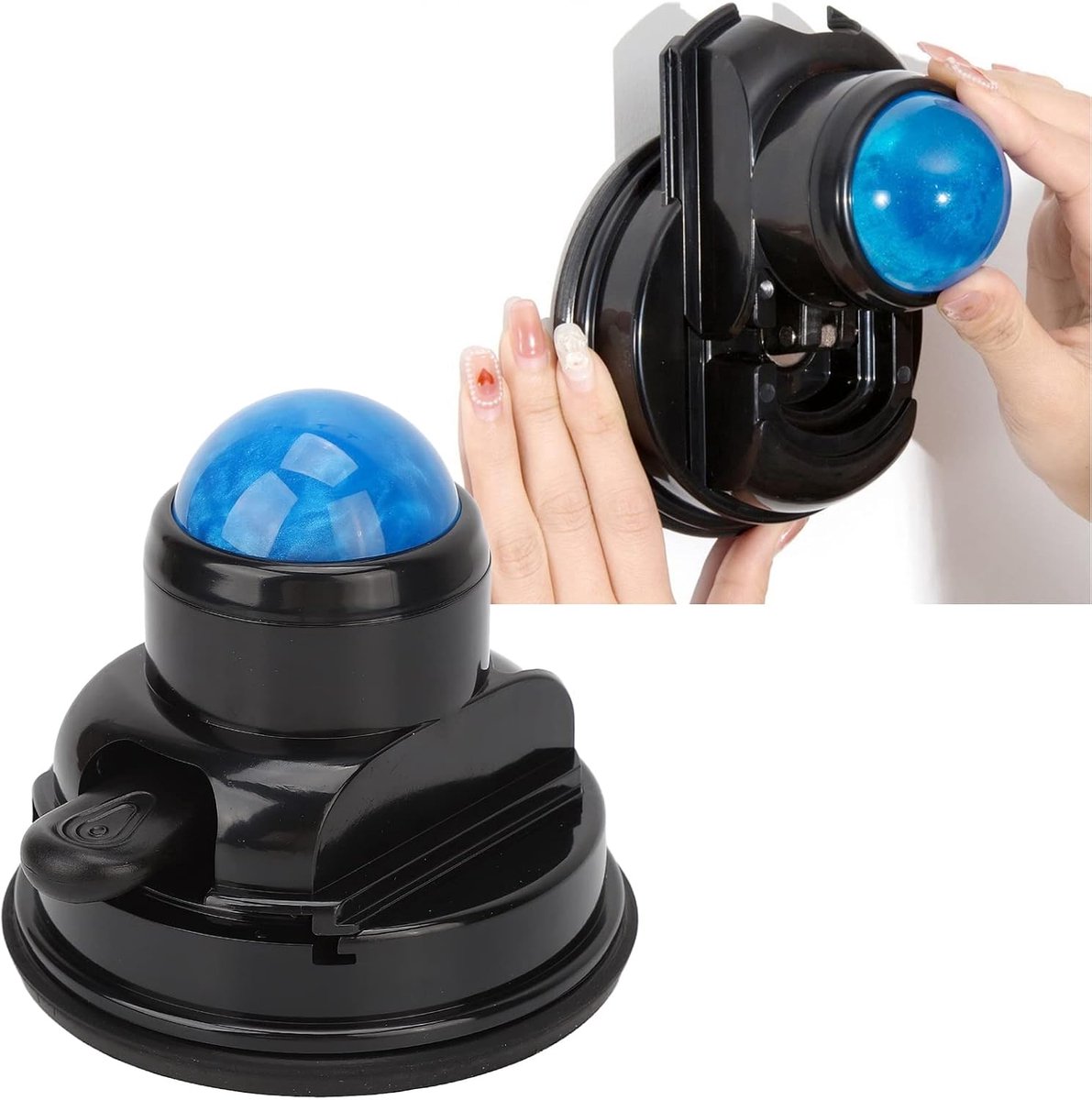 SnelShoppen - Massage roller muur massagebal 360 graden rotatie, wandmassagebal met basis voor schouder, nek, bovenrug, spiermassagebal voor ontspanne