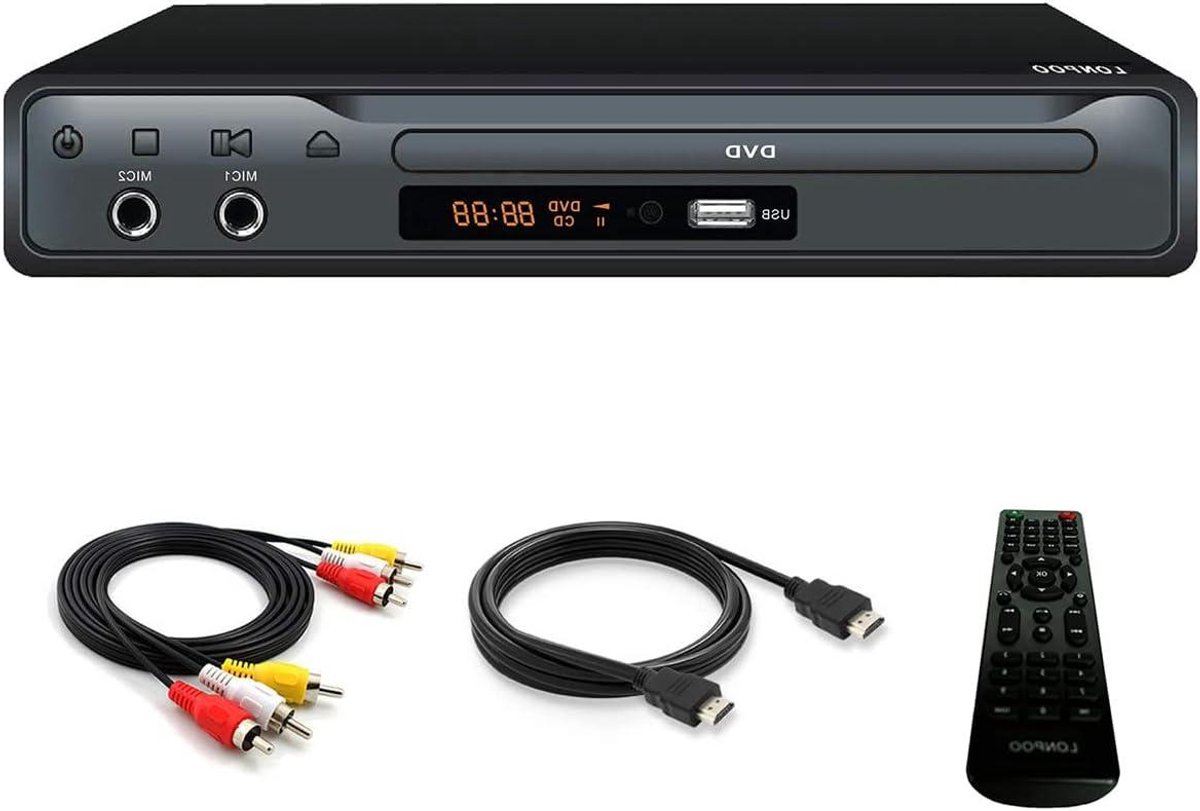 Compacte DVD Speler - Muziek en Film - Thuis Entertainment - Regiovrij Afspelen - 22.5cm Breed - Zwart