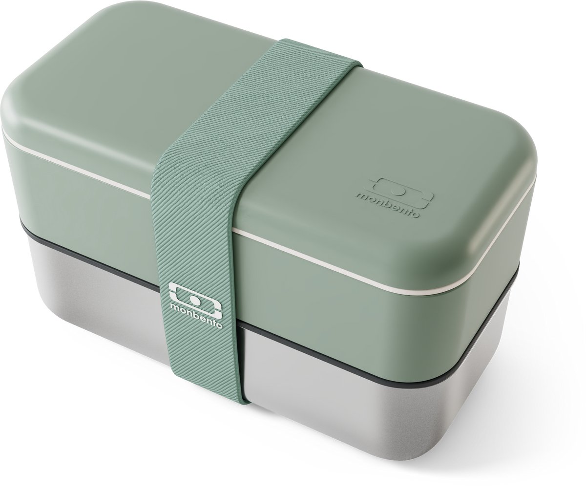 Monbento Sense Original Bentobox - Lunchbox - 1,2 Liter - RVS & Kunststof - Groen