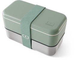 Monbento Sense Original Bentobox - Lunchbox - 1,2 Liter - RVS & Kunststof - Groen