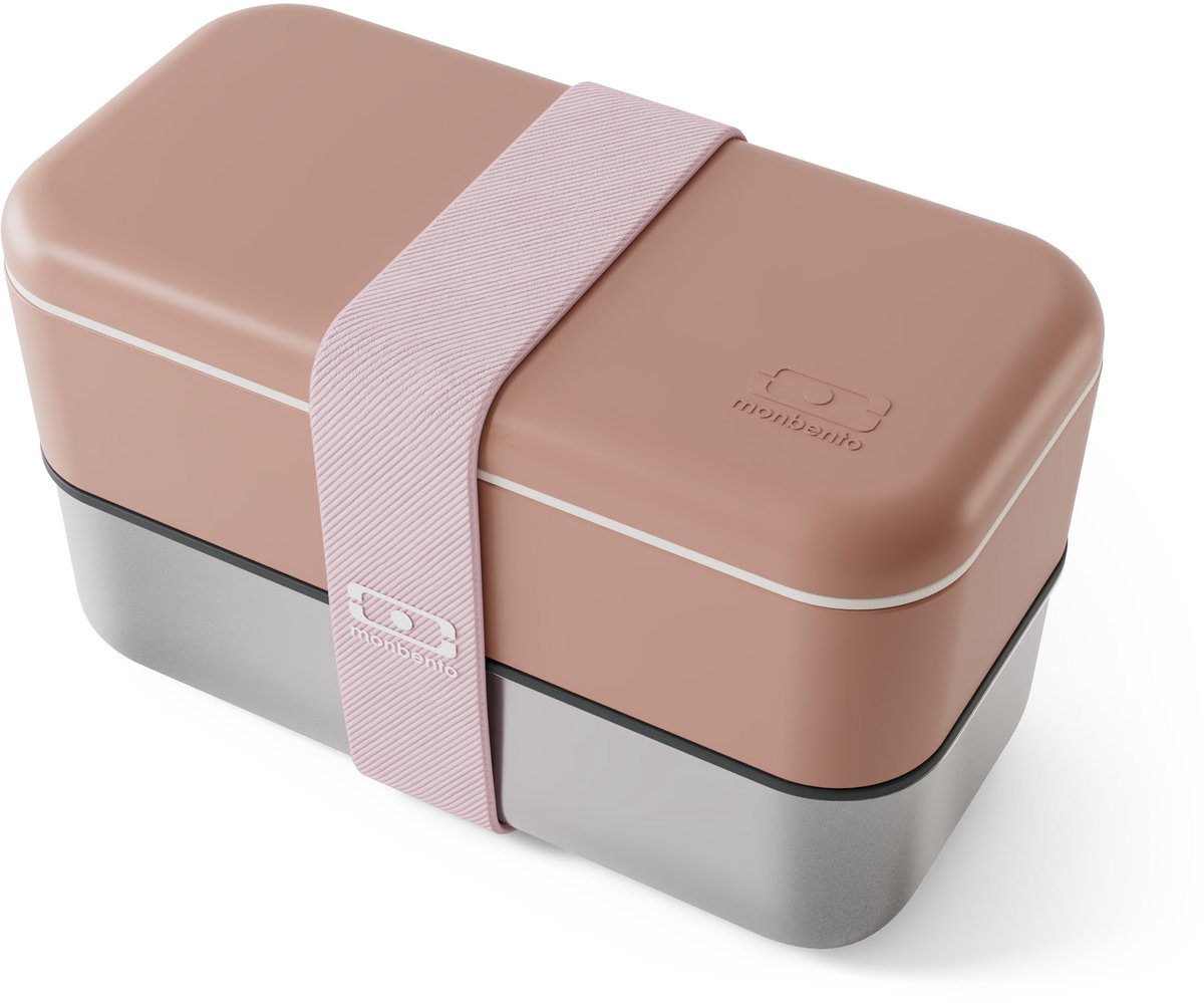 Monbento Sense Original Bentobox - Lunchbox - 1,2 L - RVS & Kunststof - Roze