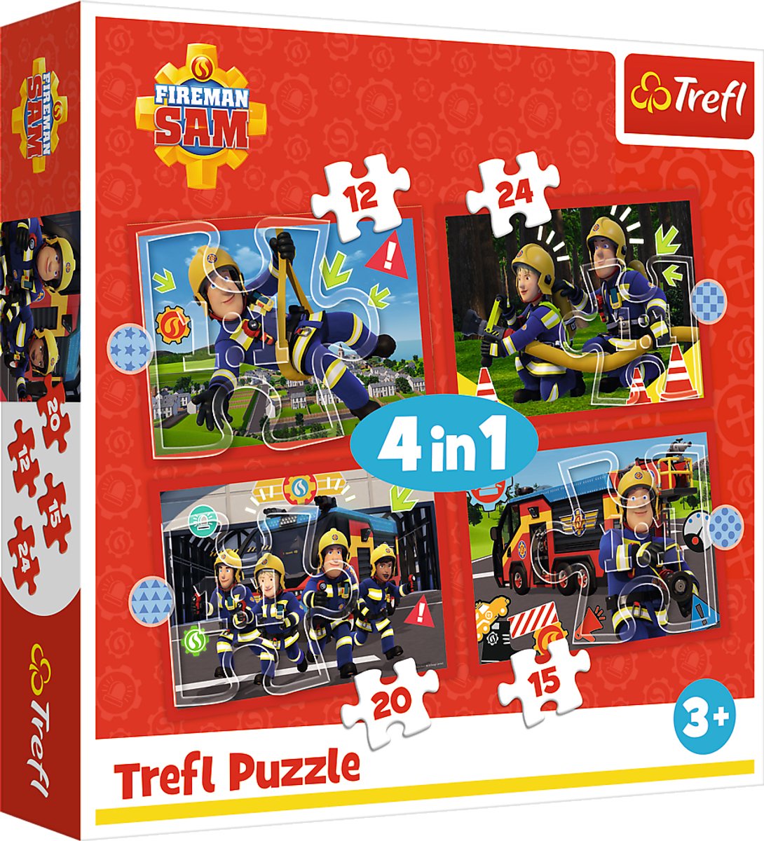 Brandweerman Sam Puzzels 4 in 1 - Avontuurlijk Speelplezier voor Kinderen
