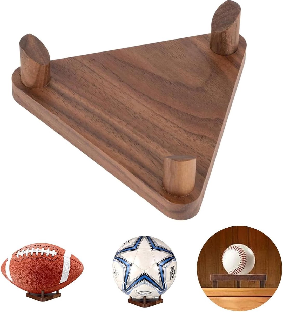 Stabiele Houten Standaard voor Voetbal, Basketbal en Rugby Bal