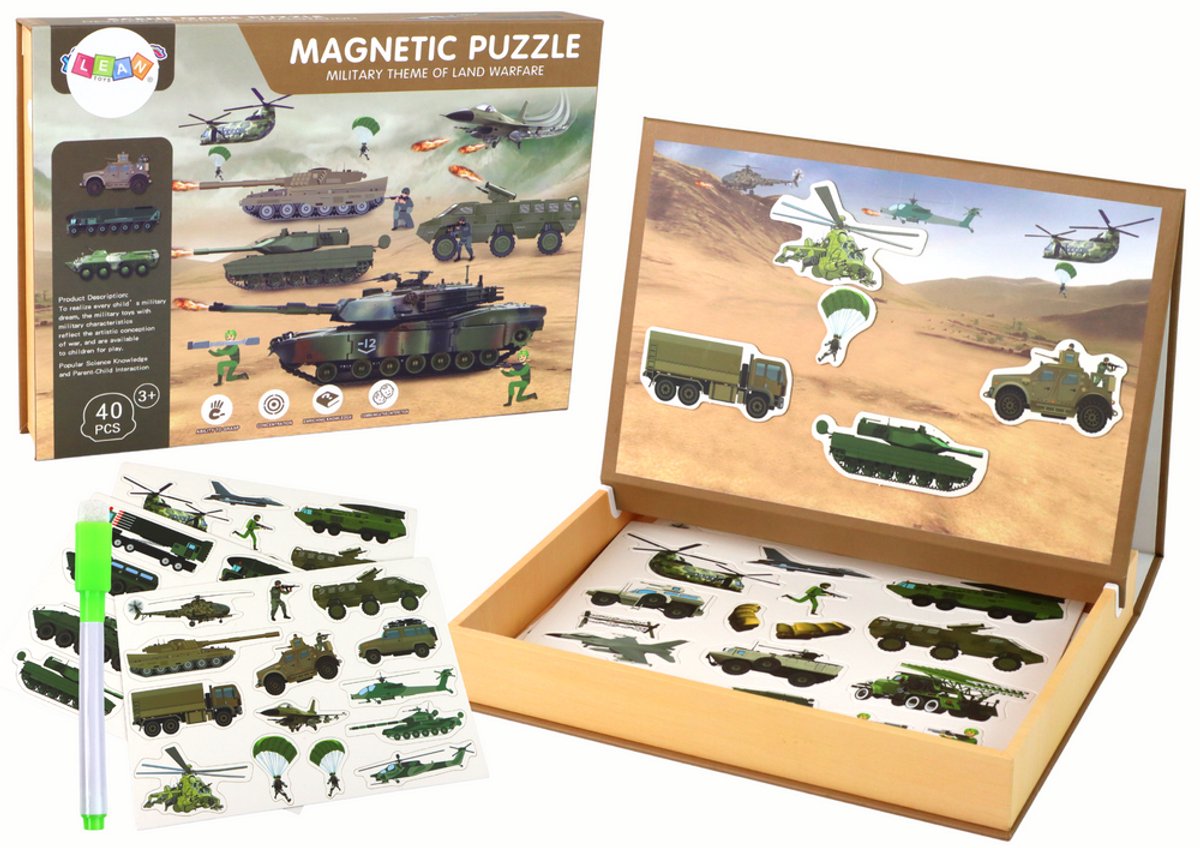 Puzzle magnetyczne z motywem wojny - Magnetische puzzel met oorlogsthema