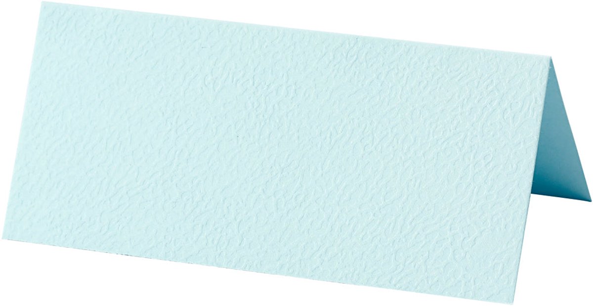 Naamkaarten, afm 9x4 cm, 220 gr, lichtblauw, 20 stuk/ 1 doos