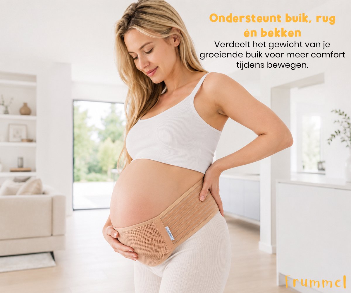 Frummel Buikband - Verstelbare Zwangerschapsband - Zwangerschap - Beige – foto 2