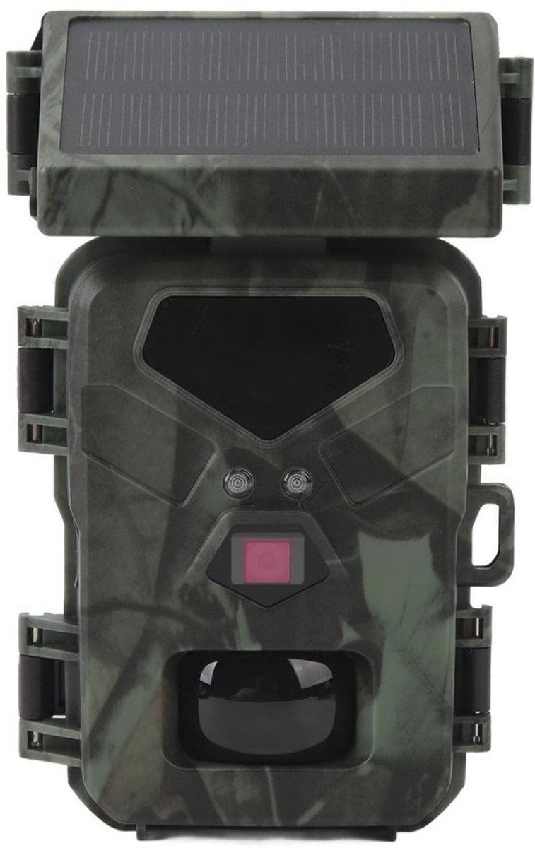 Trailcamera op zonne-energie 20MP - 1080P Videoresolutie - 60° Detectiehoek - Nachtzicht - IP65 Waterdicht - 0,45s Triggersnelheid - Wildlife Camera