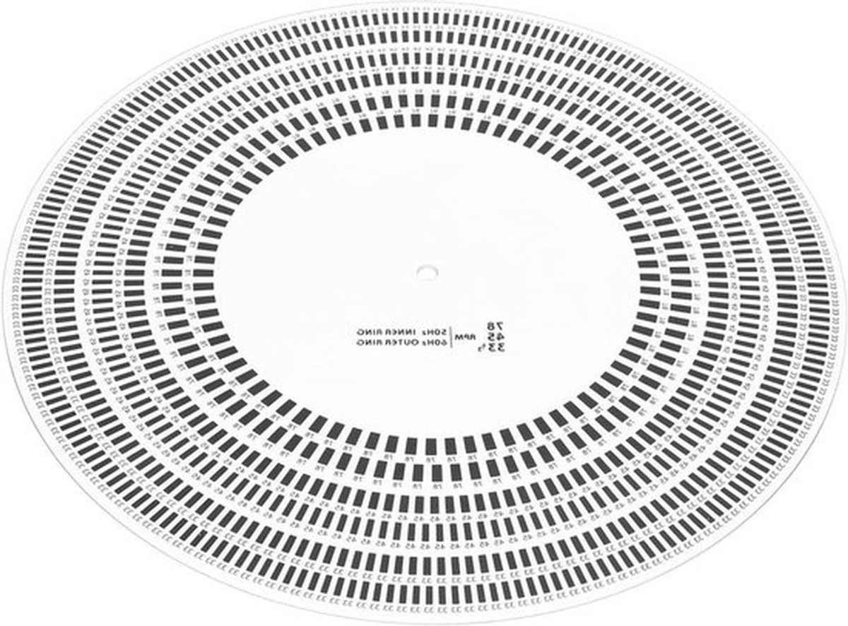 Strobe Mat voor Platenspeler 33/45/78RPM - Tachometer Kalibratie en Stroboscoop Disc voor LP's en Vinyl