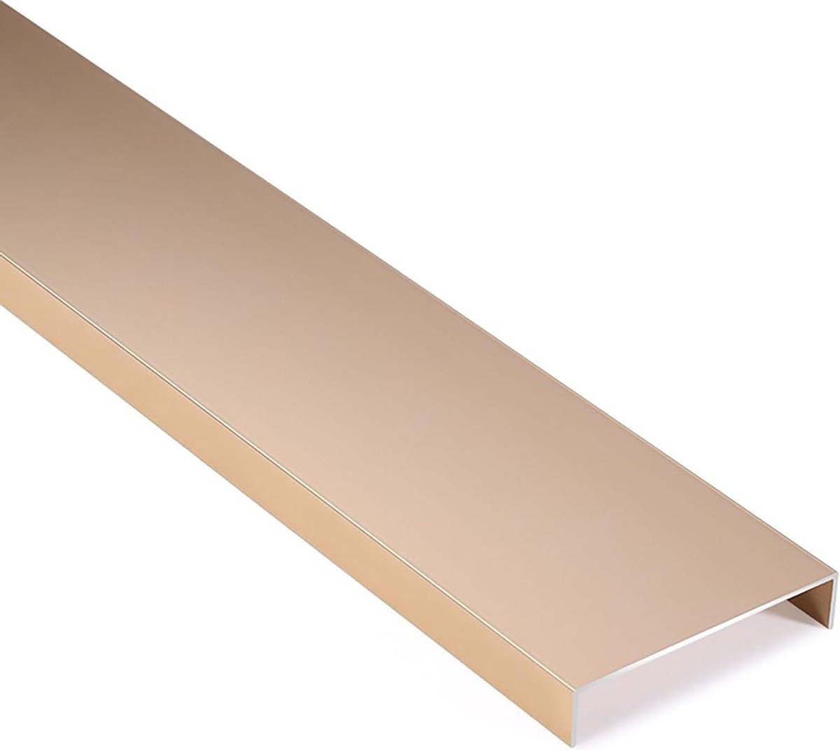 Aluminium U Profiel - Baguette Profiel - Afwerking Bouw - Moderne Scharnierrand - 100cm 3 Stuks - Niet gespecificeerd