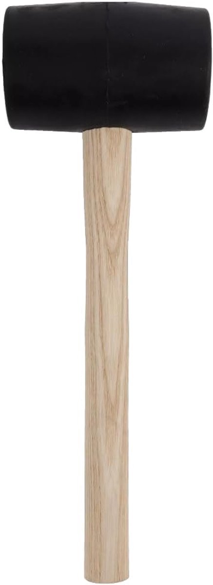 SnelShoppen - Rubber hamer 680 gram - Houten handvat van essenhout - 100% FSC - Ideaal voor klussen, tuin, en hobbywerkzaamheden