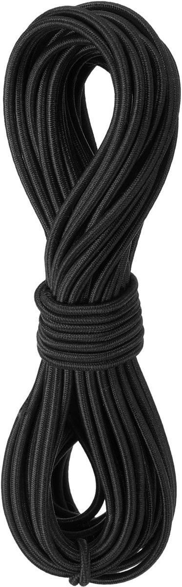 SnelShoppen - Elastisch Koord Stretch Touw 2.8mm 11m Lang Rubber Touw - Zwart - Voor Naaien, Kamperen, DIY Creaties, Kralenkettingen, Buitensport