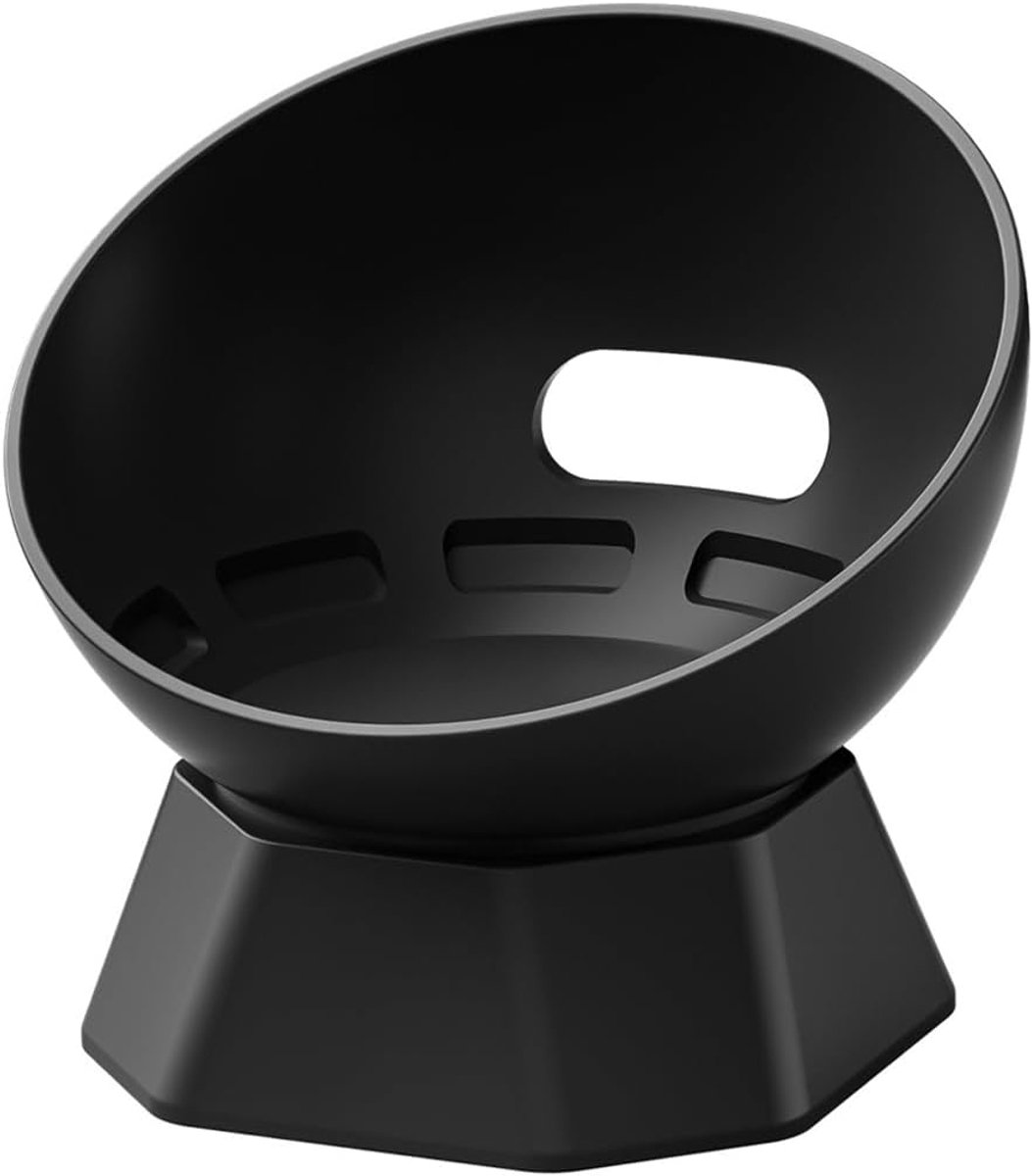 SnelShoppen - Desk Stand, Liquid Silicone Houder voor Echo Dot (4e en 5e Generatie), Modern Design, Zwart, Perfect voor Thuiswerk of Woonkamer