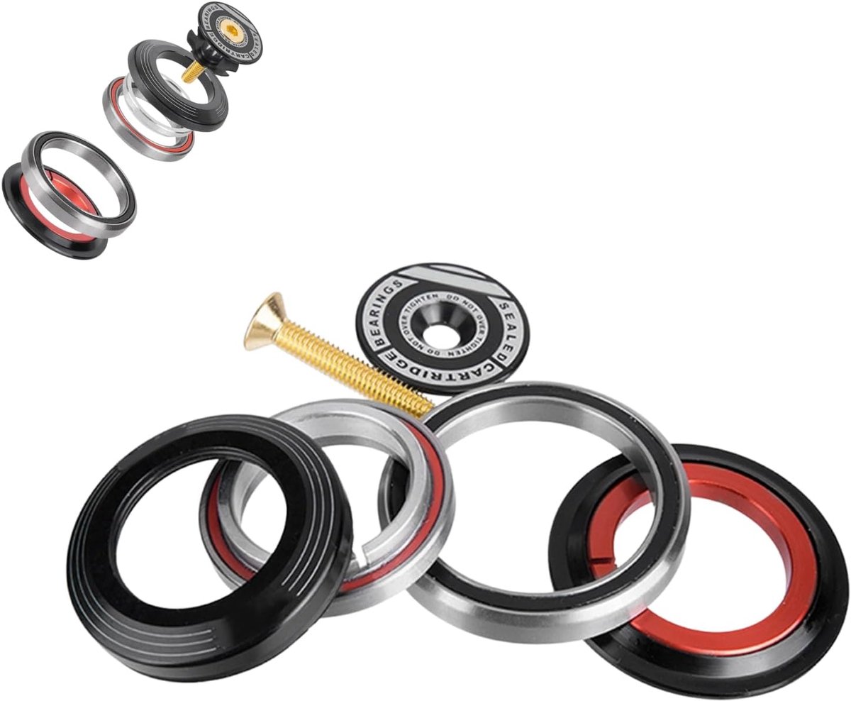 SnelShoppen - Mountainbike Hoofdset, Tapered Buis Naar Rechte Buis, Aluminium Legering, Semi-geïntegreerd Intern Voorvork, Geschikt Voor 28.6 mm Tot 3