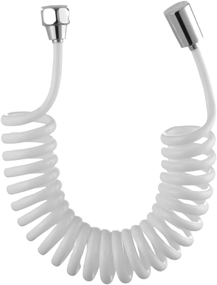 SnelShoppen - 2.3m Flexibele Douche Slang - Springtype - Kinkbestendige TPU Douchekop Slang - Robuust en Duurzaam - Rvs Aansluiting - Badkamer Accesso