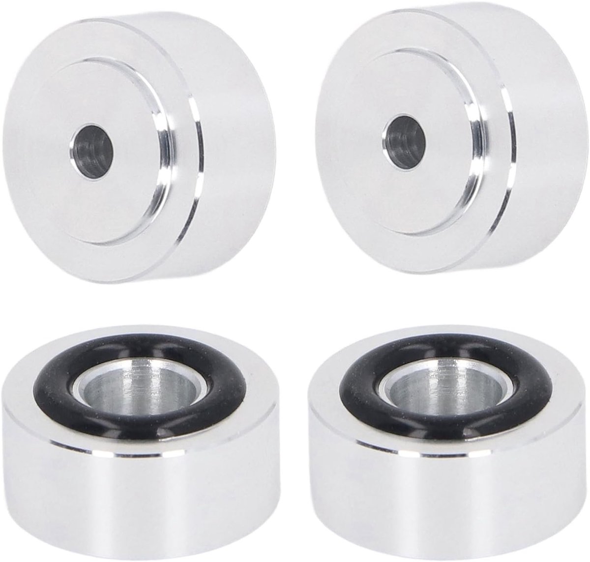 SnelShoppen - 4 Stuks Turntable Voetjes, Aluminium Geluidsisolatie Voeten, Schokabsorberende Audio Pads voor Hifi Versterker en Luidsprekers