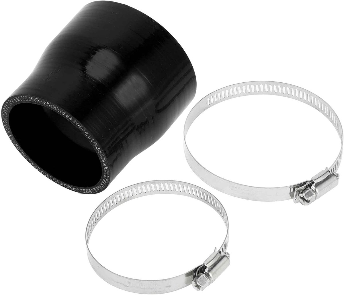 SnelShoppen - Silicone Slang Coupling 60mm-70mm met Klemmen - 5mm Dikte - Zwart - Koel Slang voor Auto's, Turbo, Intercooler - 1 Set