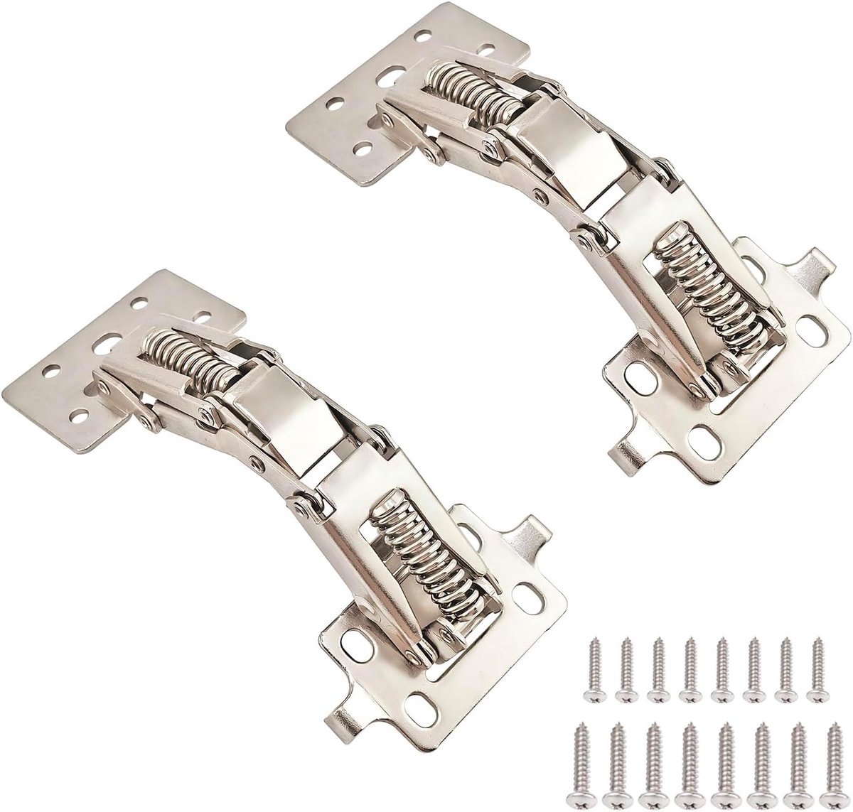 SnelShoppen - Set van 2 Meubel Scharnieren, 152° Draaikantel Scharnieren, Vouwveer Scharnieren, Deksel Ondersteuning Scharnier voor Keuken, Motorhome,