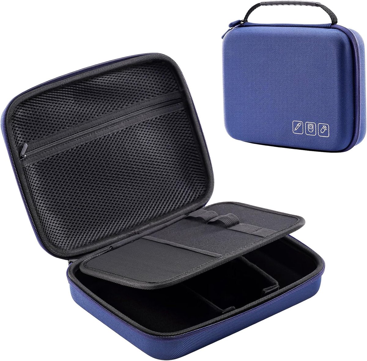 SnelShoppen - Insuline Koeltas met 2 Koelbatterijen, Diabetes Tas, Medicijnen Organiser, Koer box voor Spuiten, Naalden, Epipen, Navy Blauw