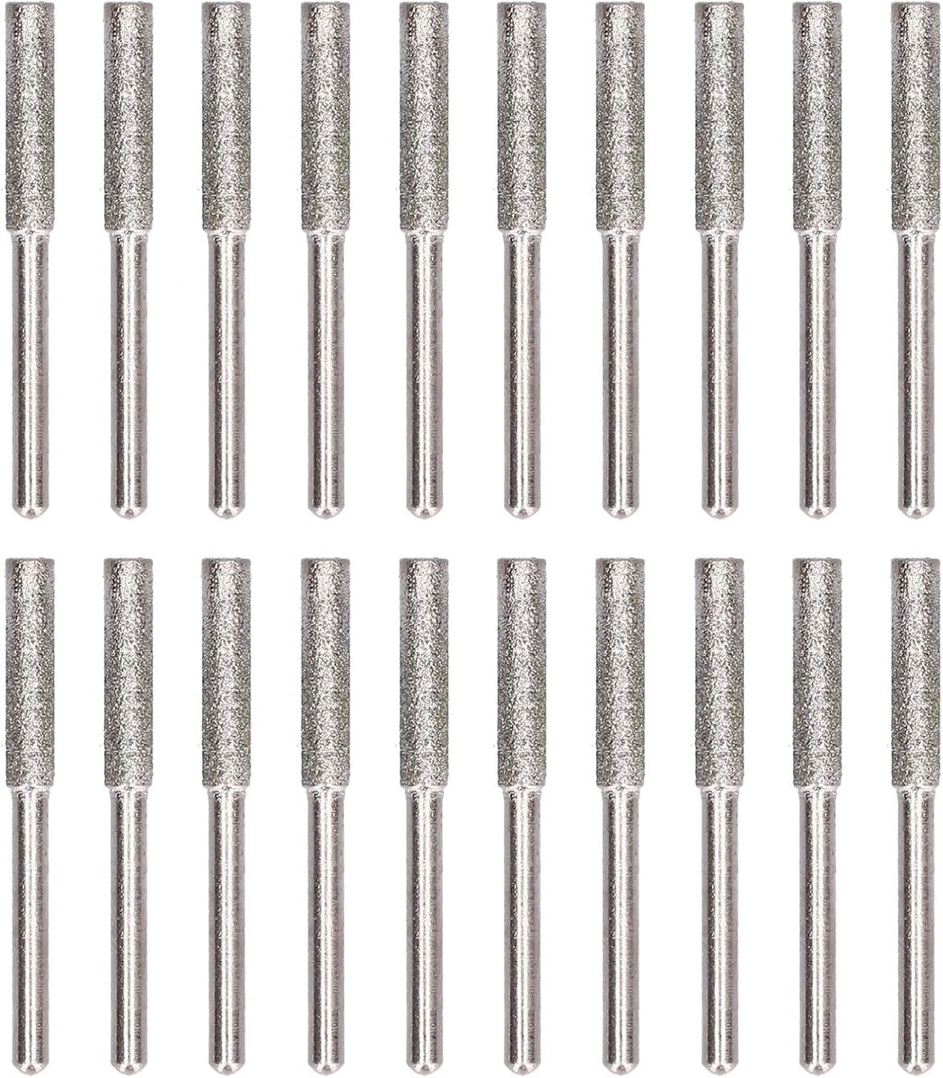 Kettingzaag slijper met diamant slijpkoppen - 20 stuks slijpwielen - geschikt voor metaal en edelstenen - ShopVlot