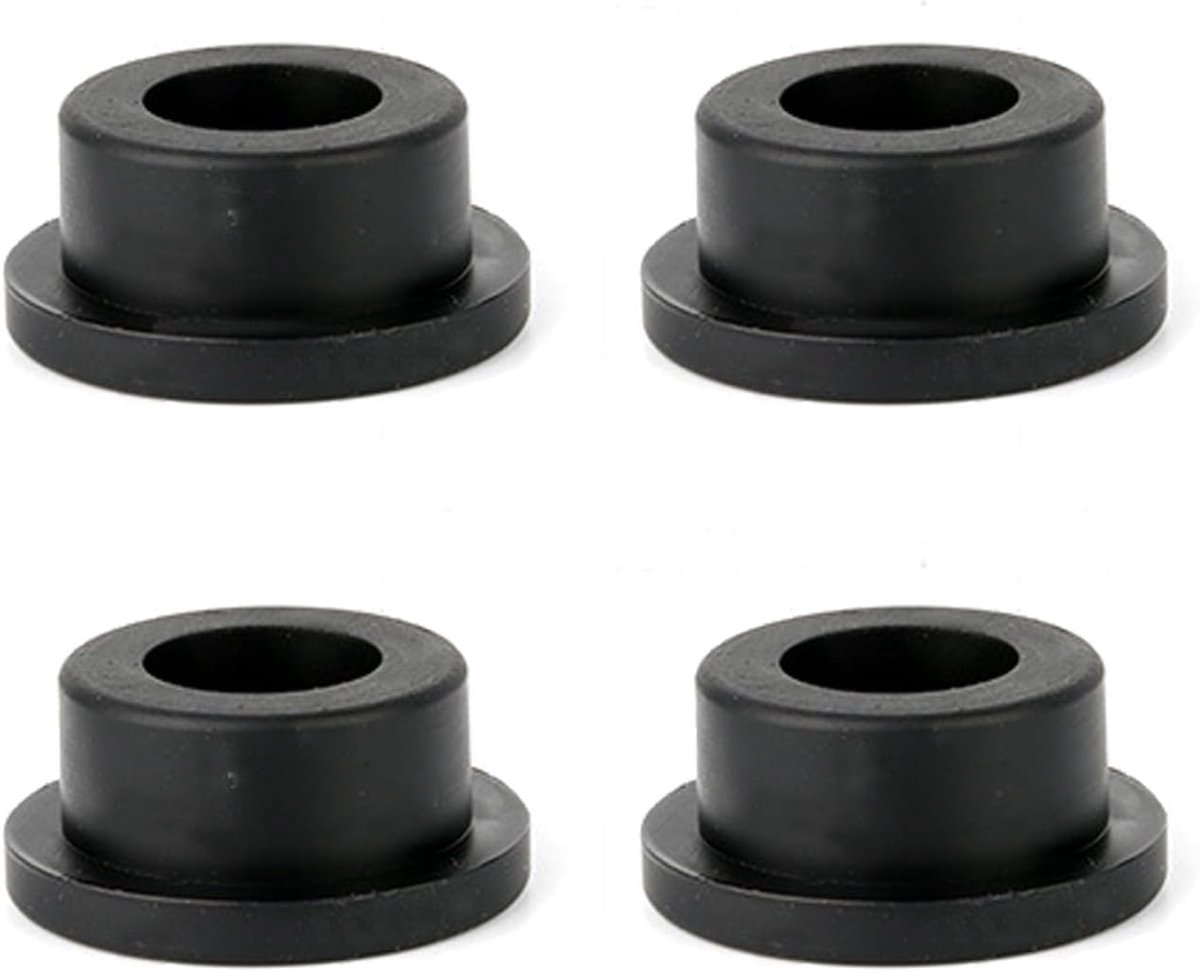 SnelShoppen - Set van 4 Rubber Overloopputdeksels voor Keuken en Badkamer, Zwart, Diameter 2,2 cm, Perfect voor Wastafels en Badkuipen