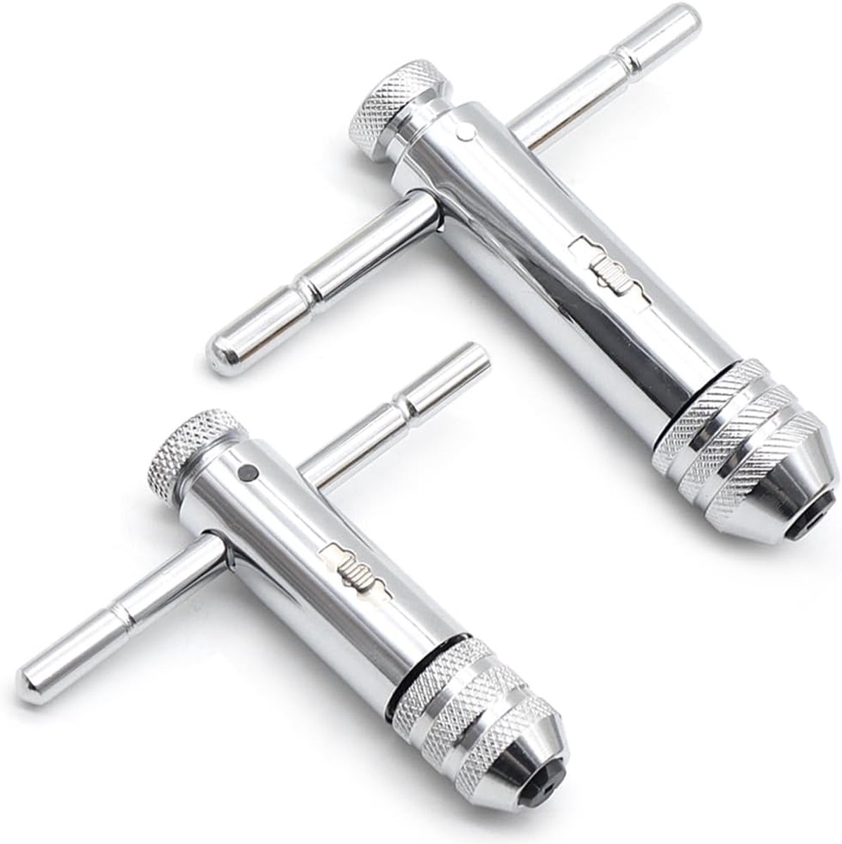 Ratchet Wrench, Pack of 2, Threaded Drill Bit for M3-M8 and M5-M12 Thread Drill Bit Adjustable T-Handle, Thread - ShopVlot